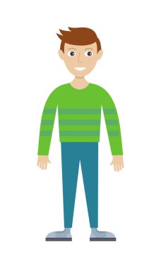 Adam karakter vektör çizim düz tarzı