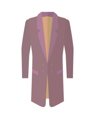 Uzun ceket düz stil vektör çizim