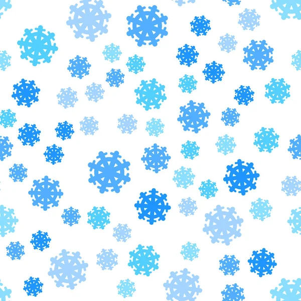 Modèle sans couture flocons de neige fond sans fin . — Image vectorielle