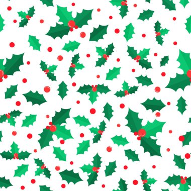 Ökse otu ağacı kırmızı ile Seamless Modeli topları