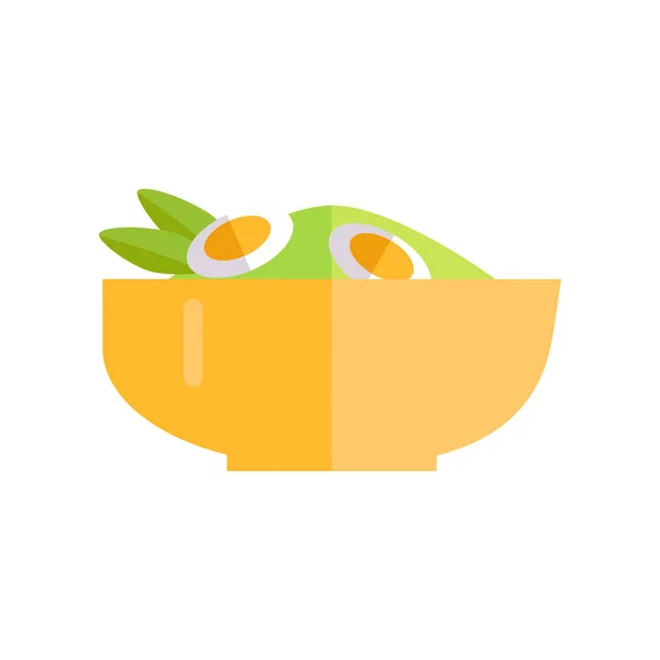Salát se zeleninou a vejci vektor. — Stockový vektor