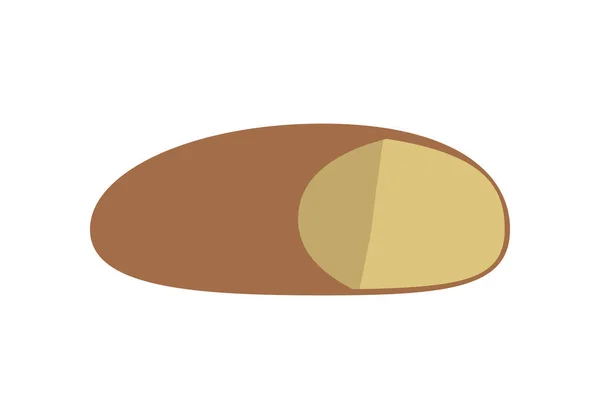 Loaf of Bread Ilustración vectorial en diseño plano — Vector de stock