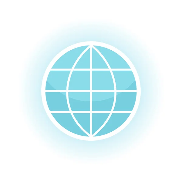 Vektorové Globus ikona — Stockový vektor