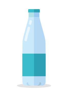 Şişe süt düz stil vektör çizim ile
