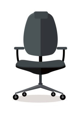 Ofis sandalye simgesi simgesi üzerinde beyaz izole.