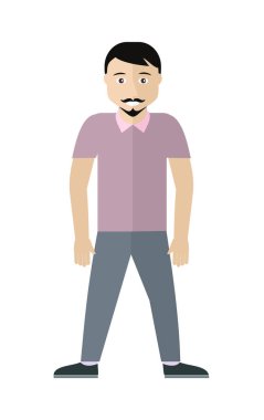 Adam karakter vektör çizim düz tarzı