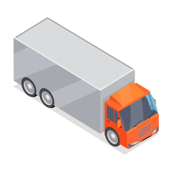 Truck Vector Icon in Isometric Projection — Stock Vector