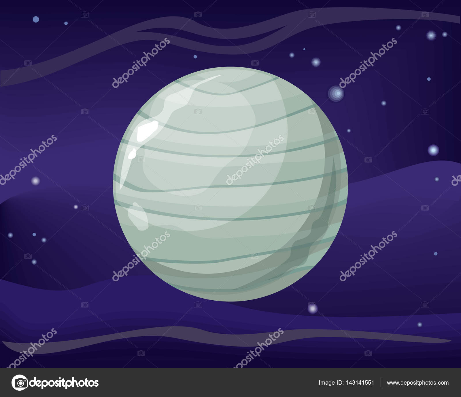 Uranus Planète Système De Sun Univers Vector Image
