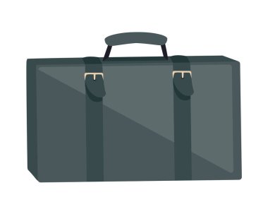 Gri çanta üzerinde beyaz izole. Yaz tatili