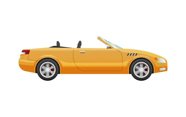 Transport. Photo de Cabriolet jaune isolé — Image vectorielle