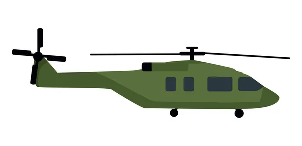 Helicóptero militar Estilo plano Vector Icono — Archivo Imágenes Vectoriales