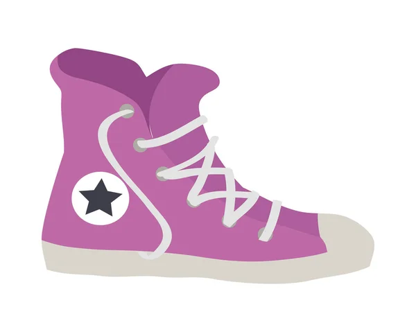 Isolated Violet Sport Footwear. Illustration of Sneaker — Stock Vector