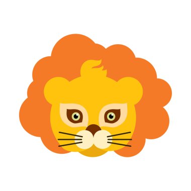 Aslan Animal karnaval maskesi. Turuncu canavar kralı