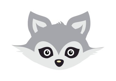 Kurt Animal karnaval maskesi. Vahşi gri orman köpek.