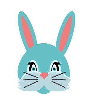 Tavşan Animal karnaval. Gri küçük tavşan tavşan.