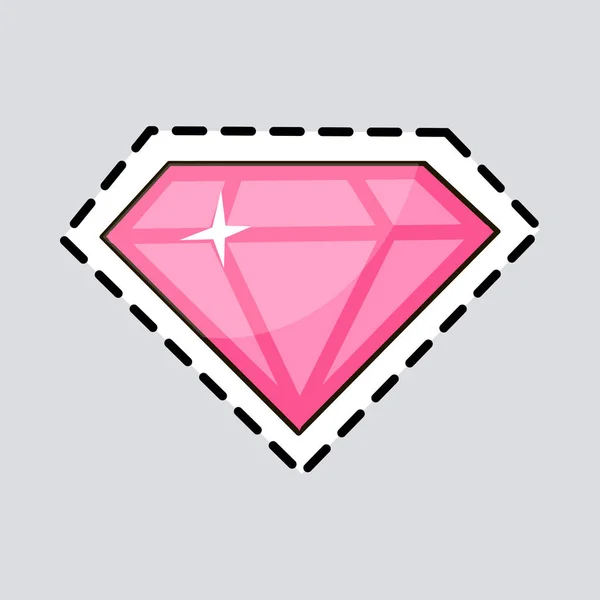 Diamante rosa. Déjalo ya. Accesorio de lujo — Archivo Imágenes Vectoriales