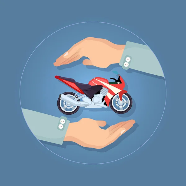 现代摩托车保险，服务公司徽标. — 图库矢量图片