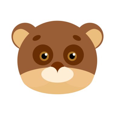 Animal karnaval maskesi ayı. Kahverengi ve bej Teddy