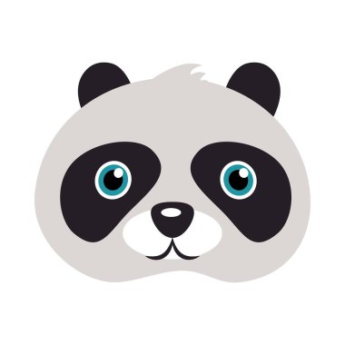 Panda maskesi. Ayı siyah yamalar ile yuvarlak gözleri