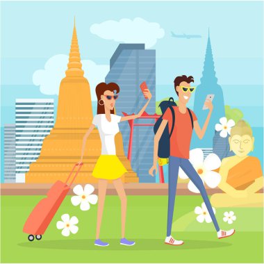 Tatil Tayland insanlar, Tayland mobil cihazlar ile