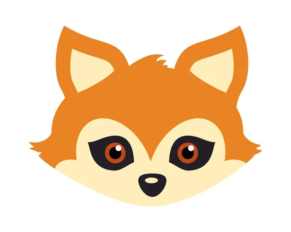 Red Fox avec masque de carnaval aux oreilles triangulaires. Vecteur — Image vectorielle