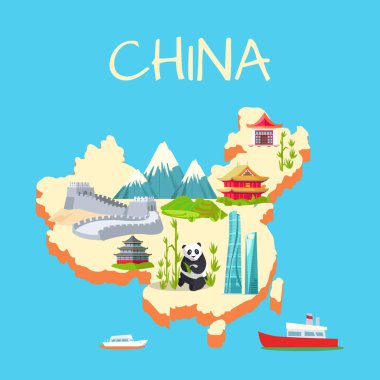 Çin kendi geleneksel öğeleri işaretler mavi ile