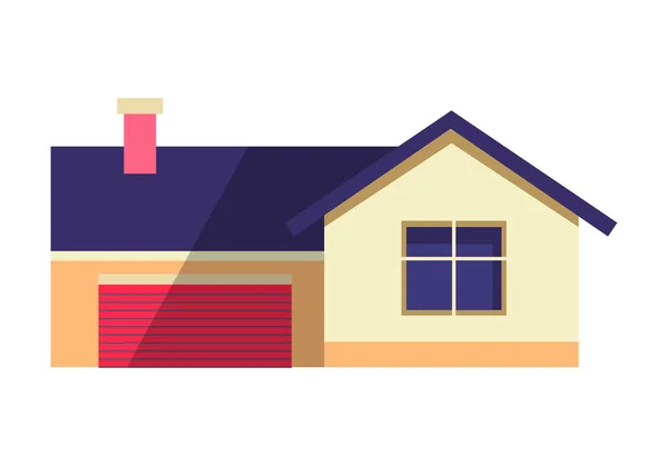 Haus Vektor Illustration in flach. Landhaus — Stockvektor
