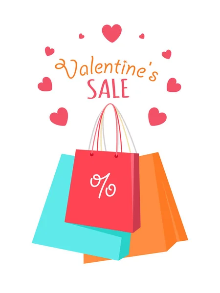 Conceito de estilo plano vetorial venda Valentine s — Vetor de Stock