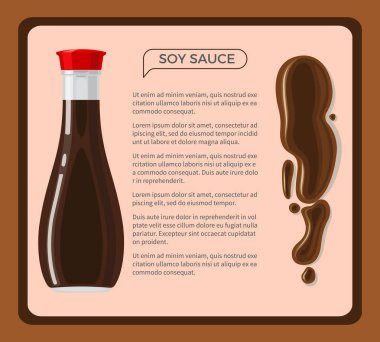Açık renkli soya sosu bilgilendirici Poster