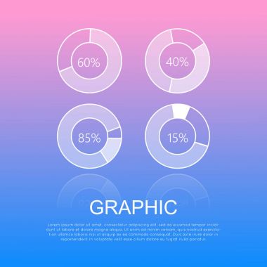 Yuvarlak grafik şablon tasarımı ile bilgi metni