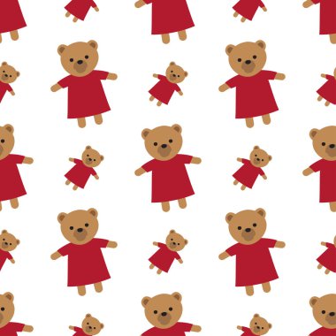 Kahverengi oyuncak ayılar ile sonsuz beyaz doku.