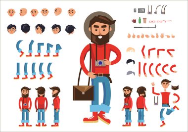 Fotoğrafçı Oluşturucu Set insan parçaları ile