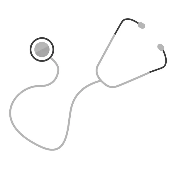 İzole stetoskop düz vektör çizim — Stok Vektör