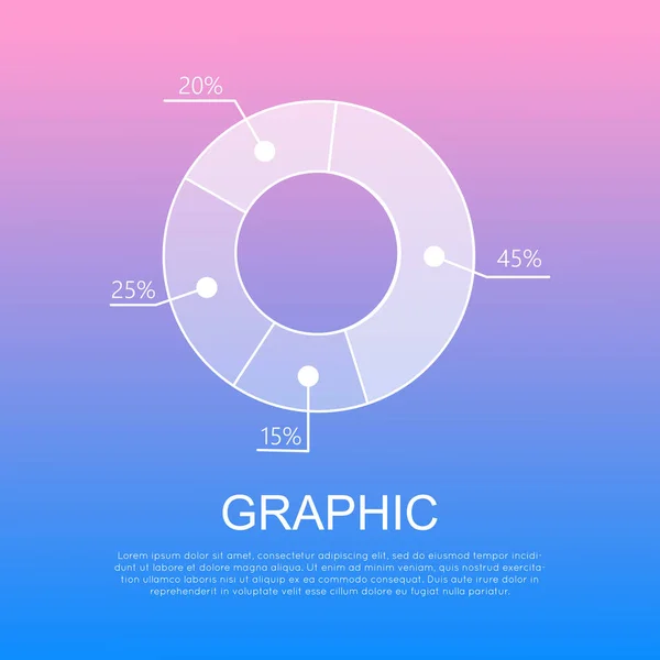 stock vector Graphic Isolated Circular Diagram with Percentages