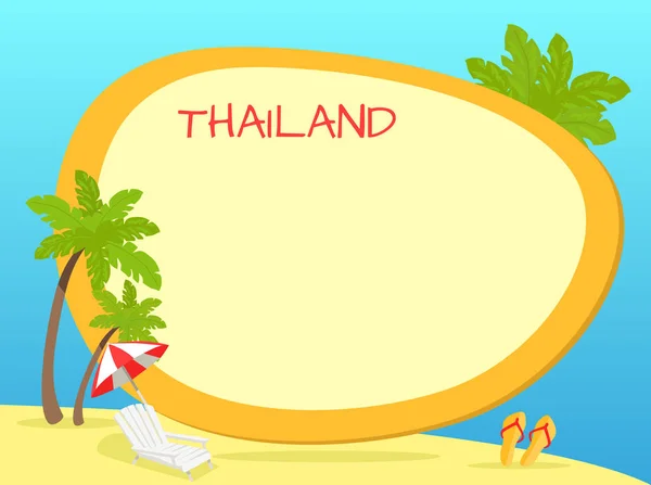 Thailand Touristic Vector Concept med Copyspace – Stock-vektor