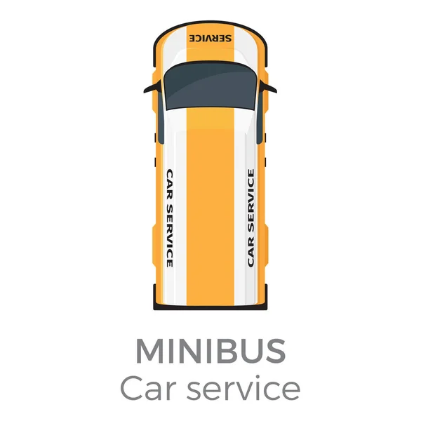 Minibus Car Service Mezzo di trasporto isolato — Vettoriale Stock