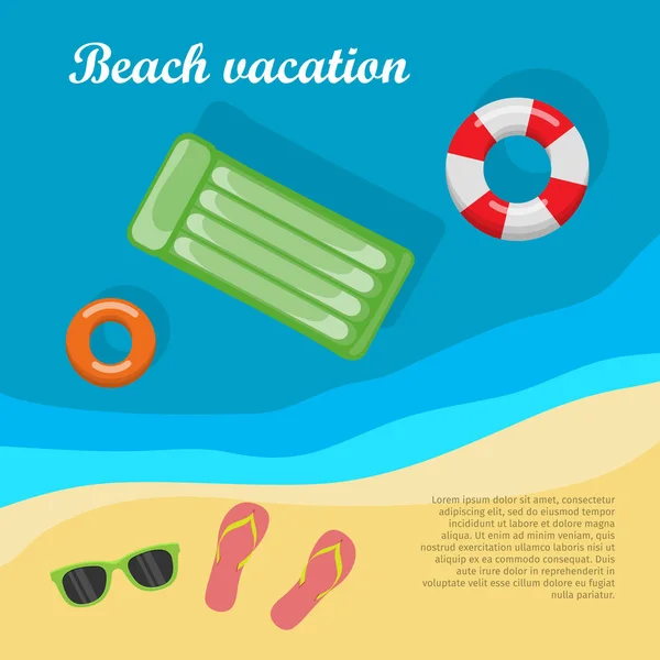 Carteles de vacaciones de verano y playa — Vector de stock