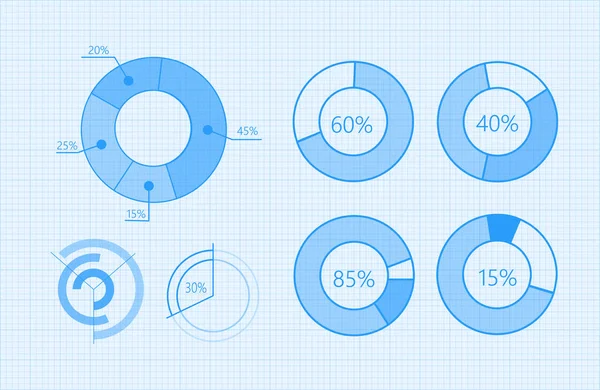 Sada vektorové diagramy pro Business infografiky — Stockový vektor