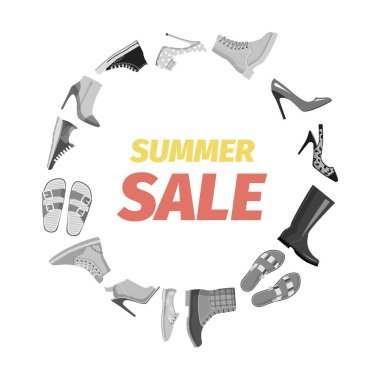 Yaz Satılık Reklam Banner vektör. Çoraplar