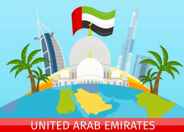 Birleşik Arap Emirlikleri seyahat Poster