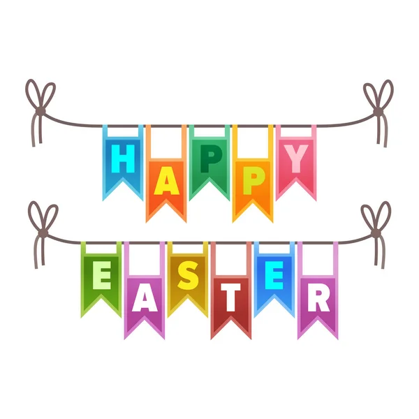 Happy Easter Congratulation Sign Illustration — Stock Vector