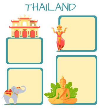 Tayland turizm vektör kavramı ile boşaltmak