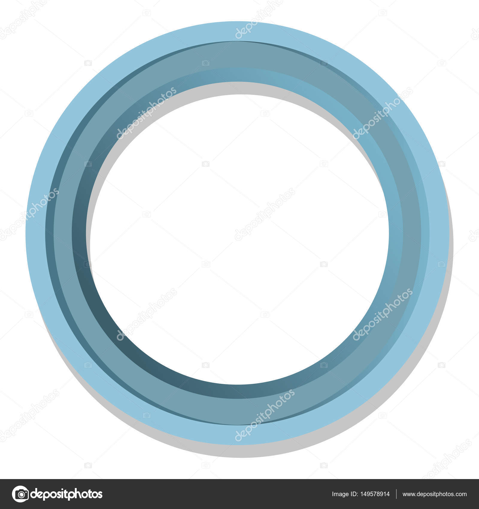 Simple Blue Round Frame Isolated Illustration Vector Image By C Robuart Vector Stock 149578914