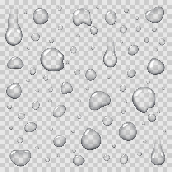 Drops of Water on Transparent Background Flat Icon