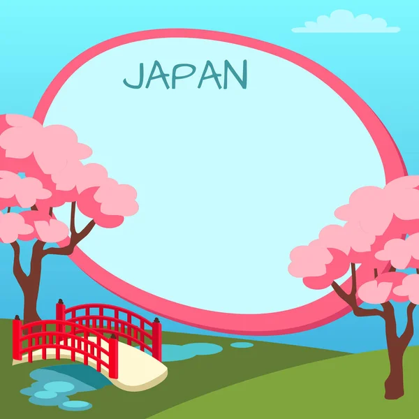 Conceito de Vetor Turístico do Japão com Copyspace —  Vetores de Stock