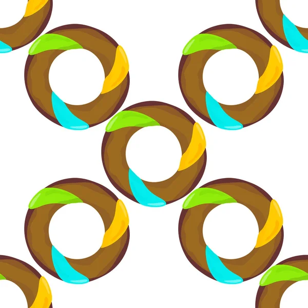 Donut naadloze achtergrond structuurpatroon — Stockvector