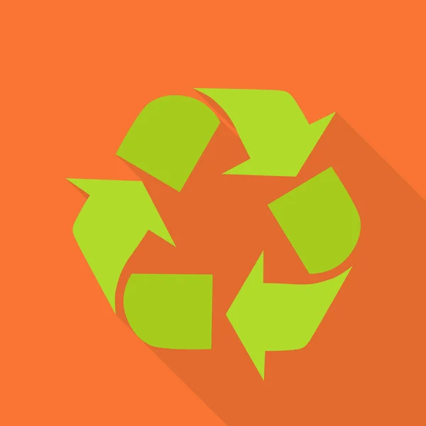 Símbolo de reciclaje verde — Vector de stock