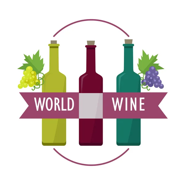 World Wine Set of Check Elite Vinos Vintage . — Vector de stock