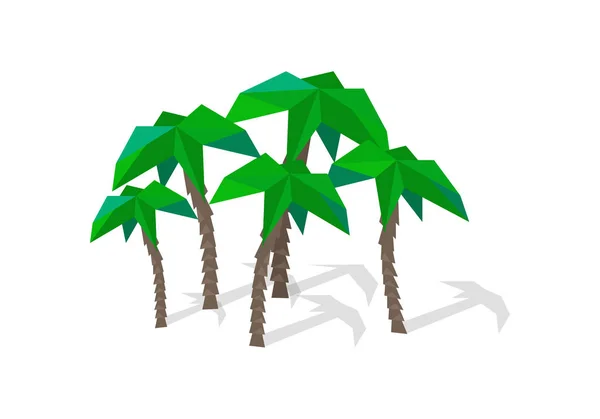 Palmeras con sombra — Vector de stock