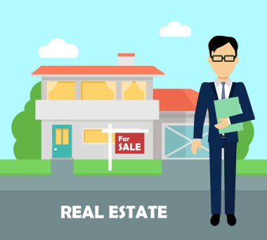 İş yerinde emlak komisyoncusu. Satılık Bina